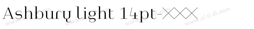 Ashbury light 14pt字体转换